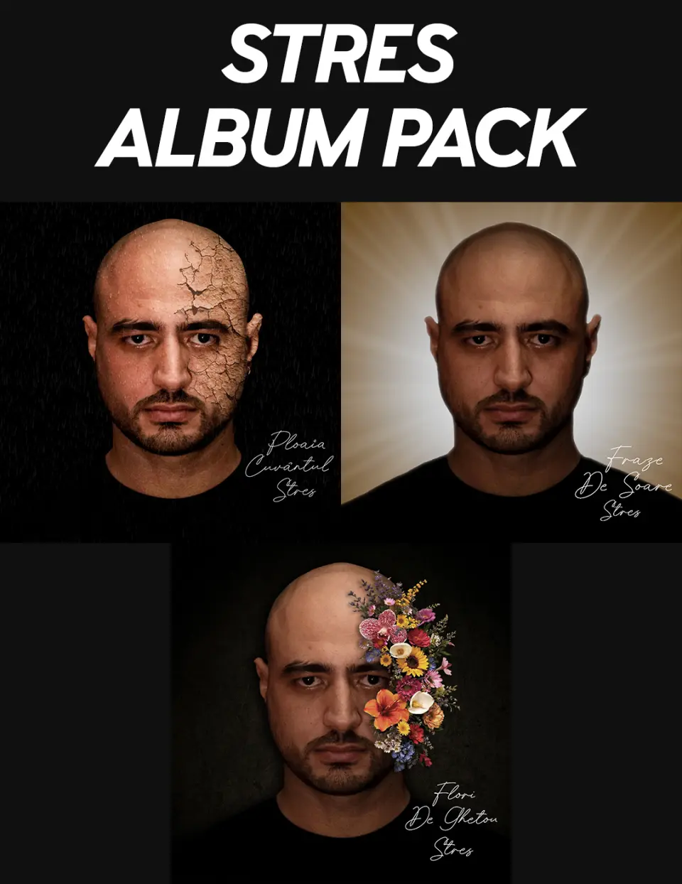 PACK STRES - CD PLOAIA CUVANTUL + FRAZE DE SOARE + FLORI DE GHETOU + STICKER